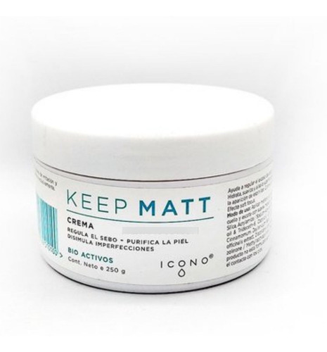 Imagen 2 de 3 de Crema Facial Keep Matt Control Sebo Anti Brillo Icono X 250g