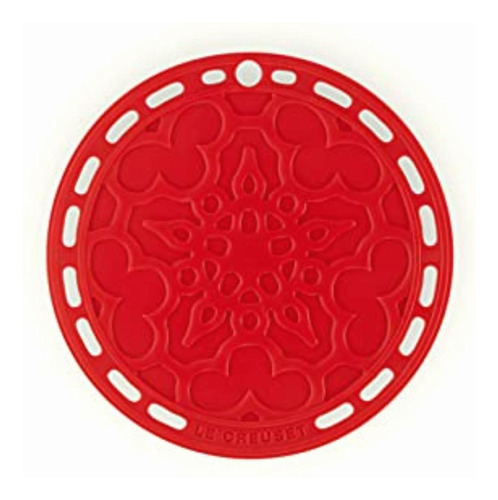 Le Creuset Silicone 8  Round French Trivet, Cherry