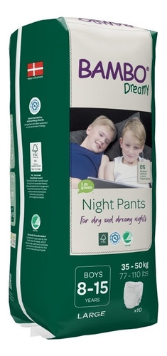 Pañales Ecologicos Nocturnos Night Pants Dreamy Niño 8-15 Años 10uds - Bambo Nature