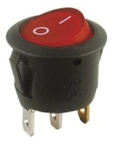 Switch Interruptor Boton De Encendido Redondo Rojo