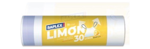 Bolsas Limon 30 Litros Marca Saplex Medida 55x60cm