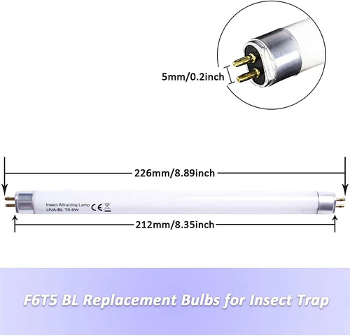 Celiwace 6 Pack Uva-bl T5 6w 32050 F6t5/bl Replacement Bulb