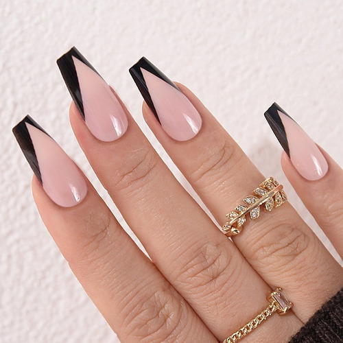 Unhas Postiças Bailarina Longa Decorada Pintada Autocolantes
