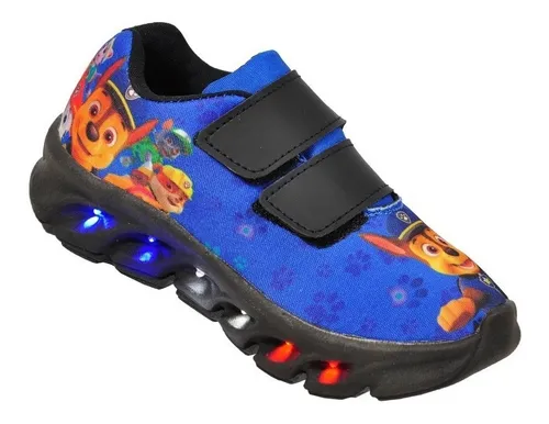 T nis Infantil Patrulha Canina Led Luz Personagem Barato