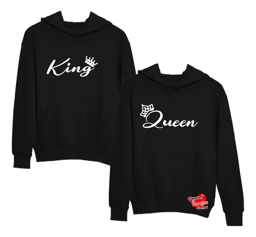 Duo Sudaderas personalizadas para el y ella - Queen y Princess ó King