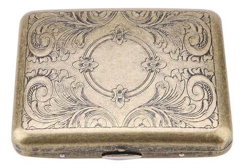 Caja De Cigarrillos De Metal De Bronce Retro Soporte De