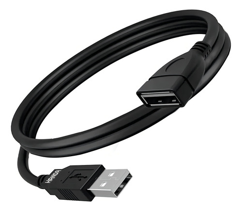 Cable Usb Alargue Extension Macho Hembra Prolongador 1.5 Mts Color Negro
