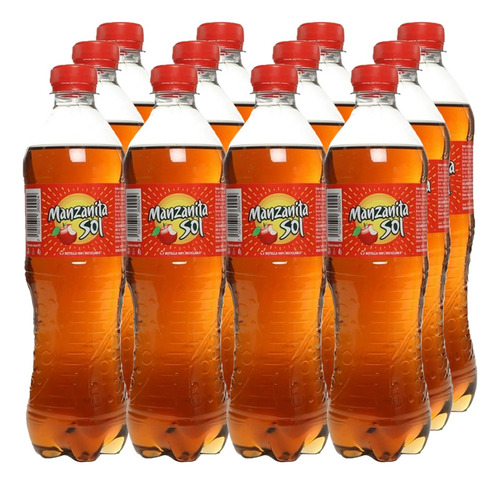 Refresco Manzanita Sol Botella 600ml 12 Piezas