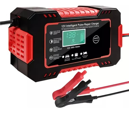 Cargador Automático Batería Automovil Moto 12v Pantalla Lcd