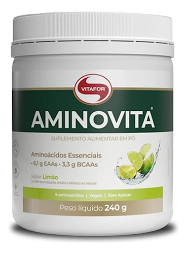 Aminoácidos Essenciais Aminovita 240g - Vitafor