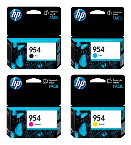 Combo 4 Cartuchos Tinta Hp 954 Cmyk 1000, 700 Paginas Origin