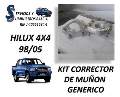 Kit De Corrector De Muñon Hilux 4x4 98/05 Genérica 1 