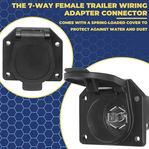 Conector De Luz 7 Pines Para Trailer Rv Con Adaptador Y Sopo