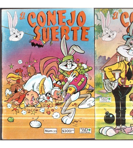 3 Comics El Conejo De La Suerte Nums. 33, 55 Y 61  Edit. Vid