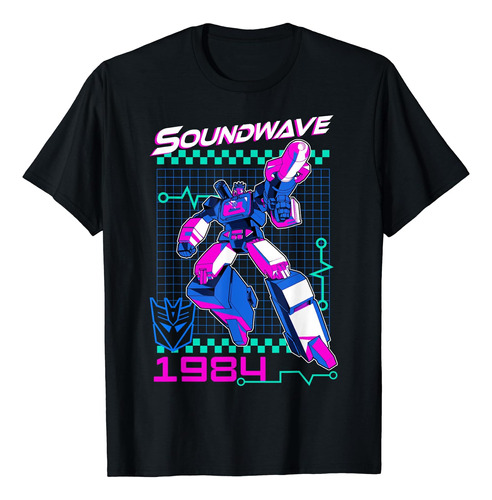 Transformers Soundwave 1984 Polera Con Logotipo De Cuadríc