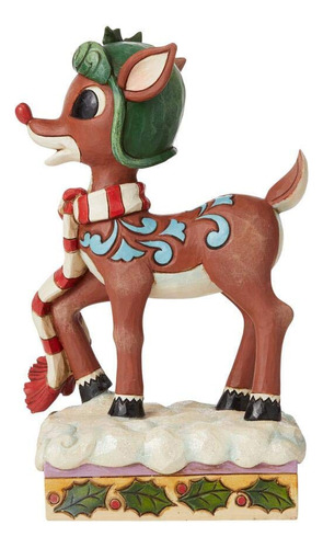 Enesco Rudolph The Red Nosed Reno En Sombrero De Aviador Y B