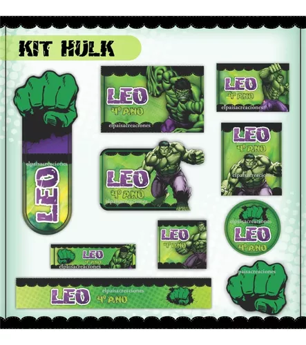 62 Etiquetas Escolares Personalizadas Hulk Batman Fortnite