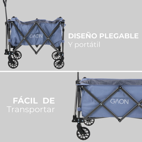 Carrito Vagon Plegable Multiusos De Carga Reforzado Set 2 Pz