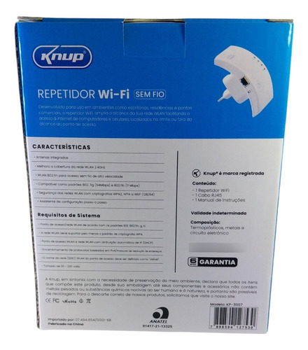Repetidor De Sinal Wireless Roteador Wifi Wifi 1800m Anatel