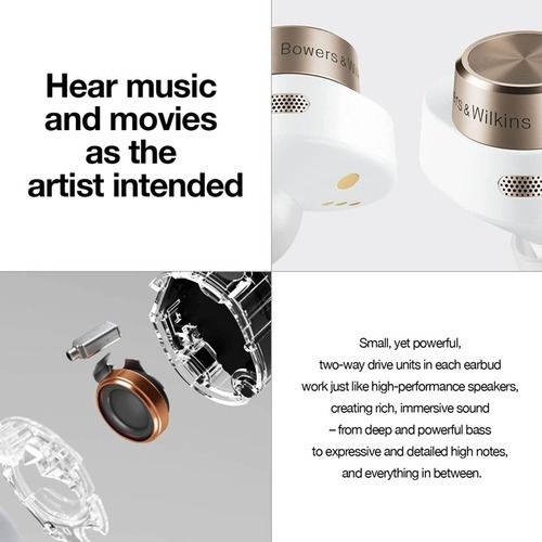 Auriculares inalámbricos blancos Bowers & Wilkins Pi7