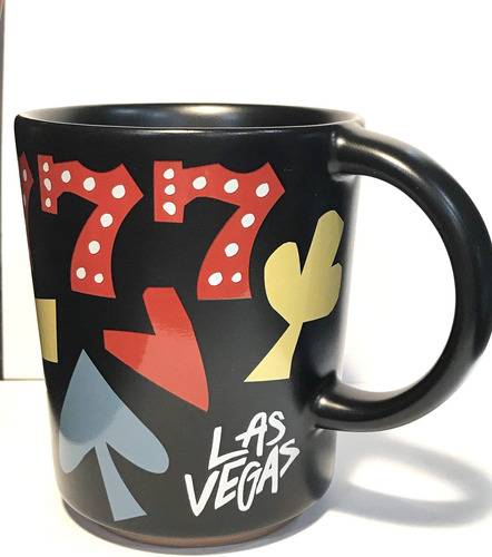 Starbucks Las Vegas Lucky 7 Taza Negra 12 Oz