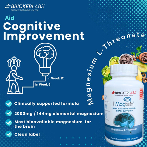 Suplemento Bricker Labs Magtein Magnésio L Treonato 90 Ct