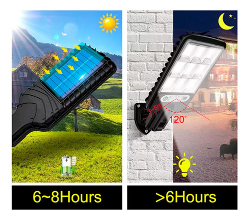 Lámpara Solar Led Pared Sensor Movimiento Intensidad Smart