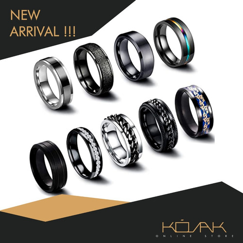 Imagen 1 de 4 de Anillo Inoxidable Talla 7 Regalo Compromiso Hombre Mujer