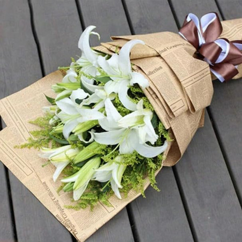 20 Hojas De Papel De Periódico For Envolver Flores