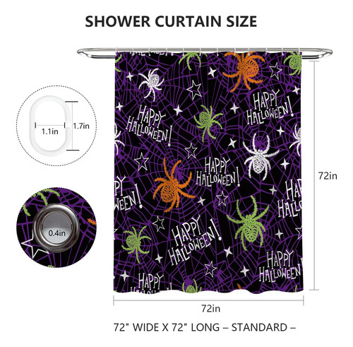 Cortinas De Ducha De Halloween Para Baño, Cortina De Ducha D