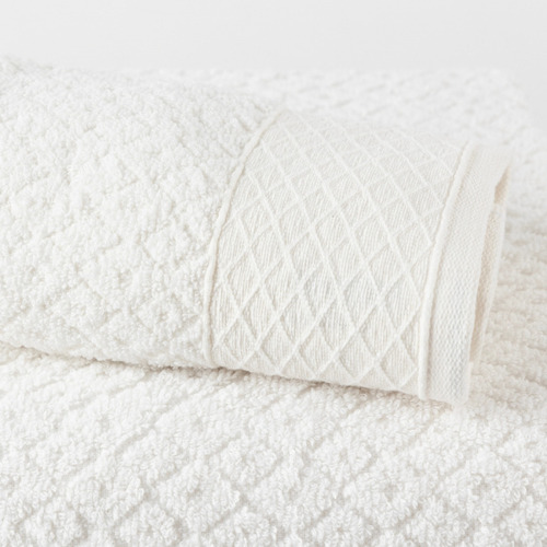 Toalha Rosto Capri Premium 100% Algodão Fio Penteado 48x80cm Cor Off White Textura