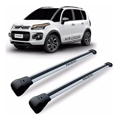 Bagageiro Suporte De Teto Citroen Aircross Prata Aluminio