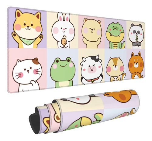 Alfombrilla De Ratón Para Juegos De Animales Kawaii, De Xl Y 2.