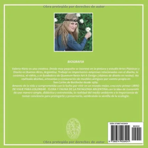 Libro De Viaje Para Colorear, Flora Y Fauna De La Patagonia