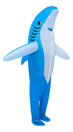 Tiburón Azul Disfraz Inflable Disfraz De Halloween Traje De
