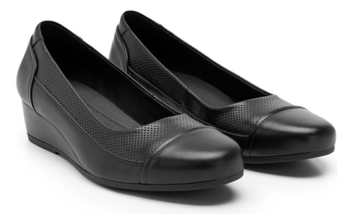 Zapato Negro De Confort Flexi Mujer 127002