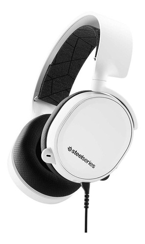 Fone de ouvido over-ear gamer sem fio SteelSeries Arctis 3 white