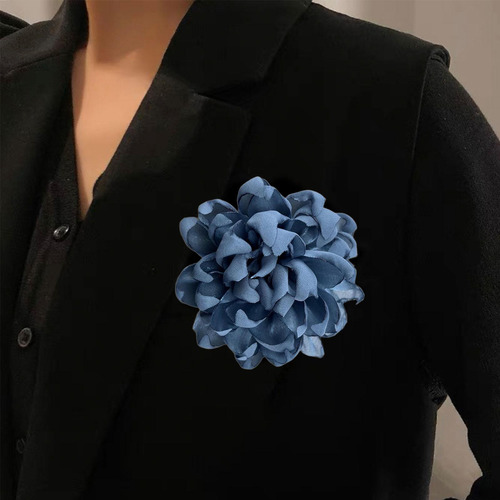 5 Broche De Flores Para Solapa Para Mujer, Azul Oscuro