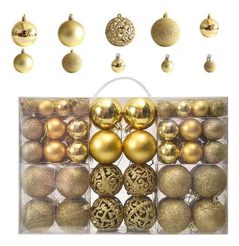 Xj Set De 100 Esferas De Decoración Navideña De Estilo Mixto