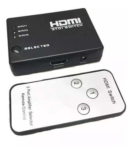 Switch Selector Hdmi 3 Puertos De Entrada 1 Salida V1.4 3d