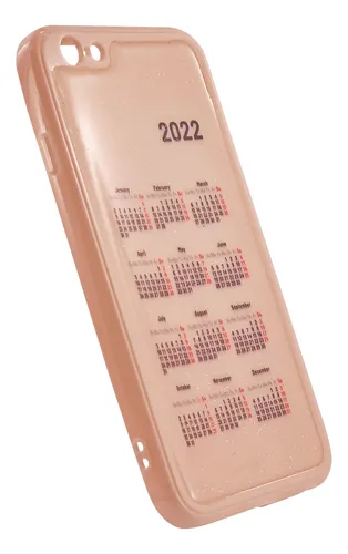 Funda Antigolpes Calendario 2022 Brillos Para iPhone 6 / 6s