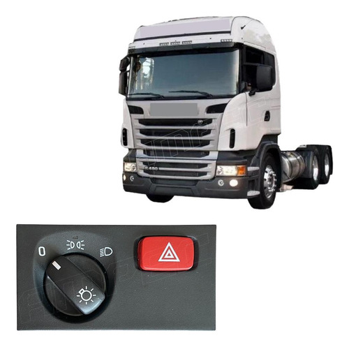 Interruptor Luz Farol Pisca Alerta Scania Serie 5 S5 Pgr