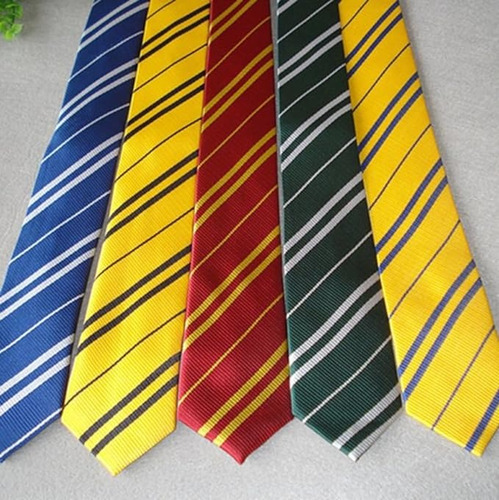 Corbata Roja+verde+azul+amarilla 4pz Harry Potter Gryffindor