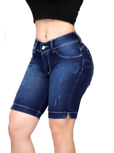 Bermuda Ciclista Jeans Lycra Bojo Modela Bumbum Setfor 