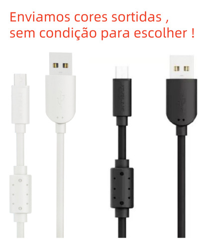 10 Cabo Usb P/ Controle Playstation 3 Ps3 V3 Filtro Atacado