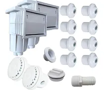 Comprar Kit De Empotrables Para Alberca 2 Desnatador + 8 Boq +2 Dren