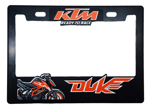 Portaplaca Para Moto Ktm Duke Naranja 22.5 X 16.3cm