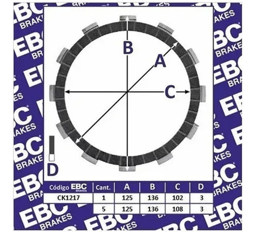 Kit Discos Y Resortes Embrague Ebc Xr 250 Tornado Compe Cut