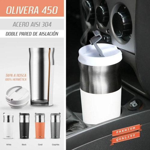 Vaso Térmico Acero Inoxidable Waterdog Olivera 450cc