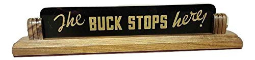 Buck Stops Aqui Iconic Computadora Ejecutivo Placa